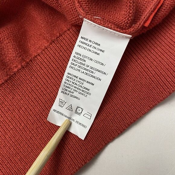 Lot of 2 V Neck IZOD Red Orange & WH Belk Blue Cotton Sweater Vests Men's Size L - Picture 6 of 16